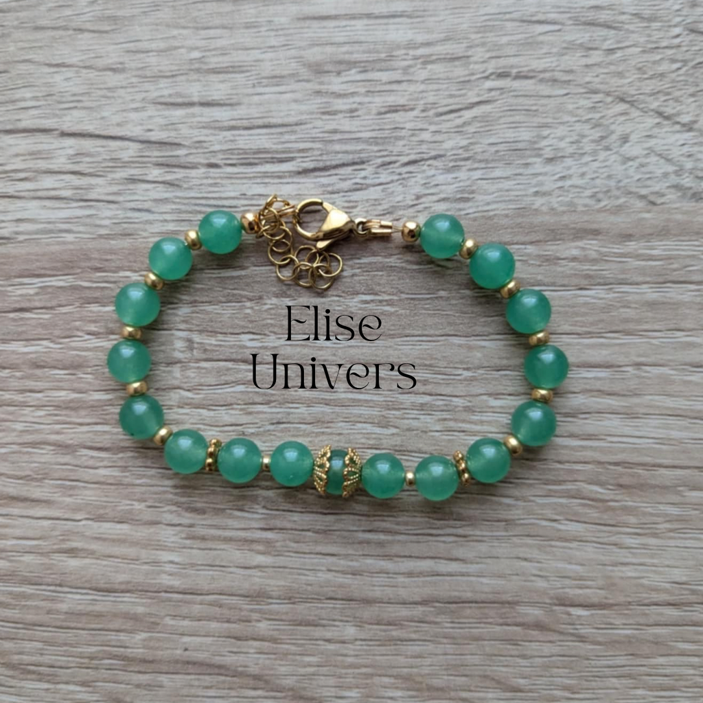 Bracelet aventurine verte 6mm